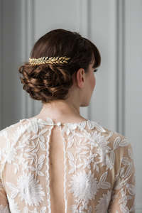 Accessories: Edwardian Leaf Comb | Gold