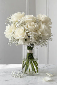 Classic White Bridal Bouquet
