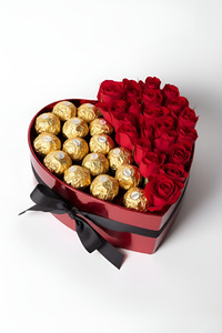 Roses & Ferrero Heart Box