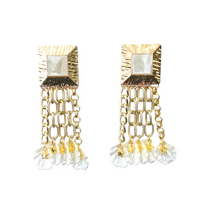 Earrings: Shell charm earrings