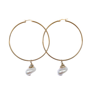 The White And Gold Edit: Rosy Hoop Earrings