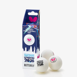 Products: Butterfly R40+ 3-Star WTTTC London 2026 Ball White 3-pack Nz Butterfly