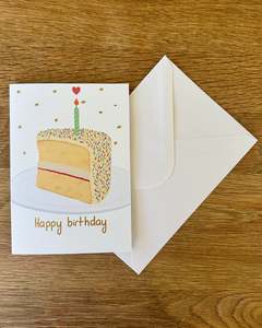 Products: Card - Happy Birthday - Cake