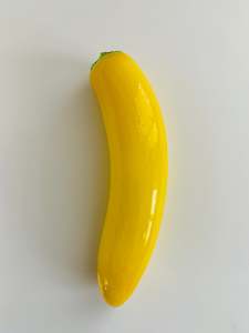 Glass fruit: Vintage glass yellow pepper