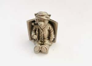 Toys: Salengor Pewter Night Time Bear In Book