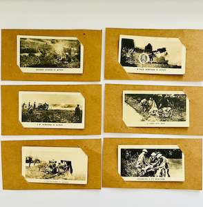 Bespoke Art And Design: Set of Six Military Cigarette Cards Focusing on Guns Upcycled Gift Cards #3