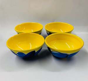 New Zealand Pottery: Set 4 Petra Ceramics bowls NZ made