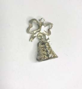 Silver Jewellery: Sterling Silver Bow and Bell Filigree Charm