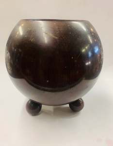 Outdoor And Storage: Antique unique 3 legged wooden planter.