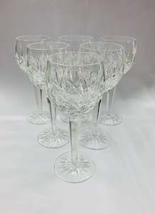 Set 6 Waterford tall wine glasses