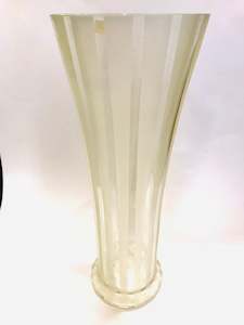 Crystal And Glass Vases: Tulip Style Glass Vase White Frosted Panels