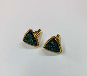 Costume Jewellery: Vintage retro Paua shell Cufflinks