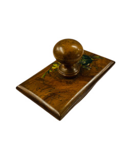 Decorative Wooden Ware: Antique kitsch wooden ink blotter