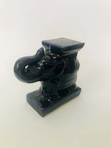 Oriental Porcelain: Porcelain Ornamental Colbalt Blue Elephant