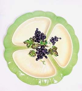 Carltonware: Carlton Ware 'Grape' Hors d'Oeuvres Dish c1950 Segmented Dish