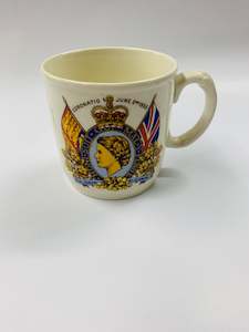 Royal Memorabilia: Queen Elizabeth Coronation mug