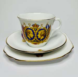 Royal Memorabilia: Melba China Trio of George and Elizabeth Coronation 1937