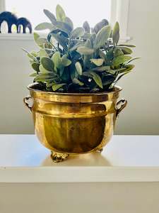 Brassware: Small Brass Planter with Feet