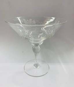 Crystal And Glass Compotes And Bowls: Stuart Crystal large compote with bird designs