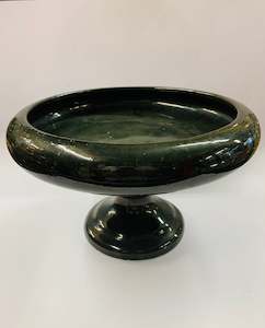 Pottery: Fulper pottery glazed compote stand