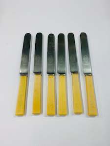 Set 6 bone handled lunch knives