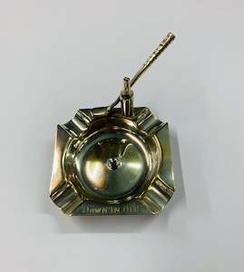 Silver Plate: Vintage silver plated golfing ashtray