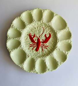 Carltonware: Carlton ware lobster pattern egg dish