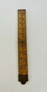Rabone Folding Wooden Ruler with Brass Edges