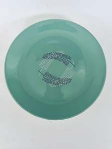 Pottery: Crown Lynn Reflections Set of Four Teal Dinner Plate