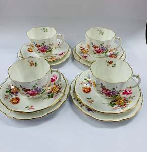 Set 4 Royal Crown Derby Posies Trios