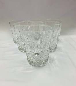 Set of 6 heavy crystal whisky tumblers