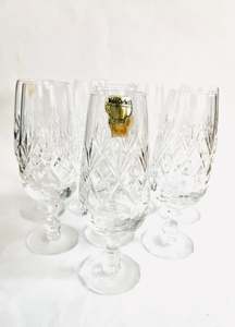 Set of Eight Webb Corbett Champagne Glasses