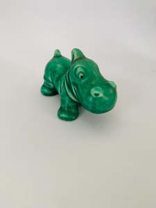 Chinaware: SylvaC Pottery Rare Green Small Hippo