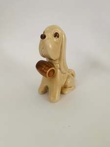 Chinaware: SylvaC Pottery New Foundland Dog with Barrel