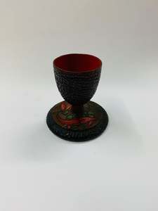 Home Decor: New Zealand folk Art wooden egg cup