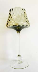 Stippled Large Wine Glass Art Glass
