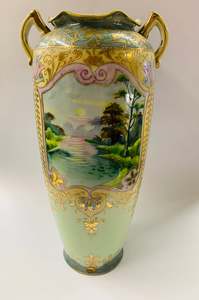 Oriental Antiques: Royal Nippon hand painted Japanese large vase