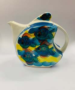 New Zealand Pottery: Christine Purdom NZ pottery fish teapot