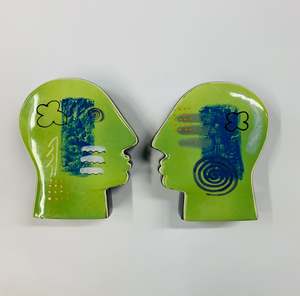 Pair of retro Brendon Adams NZ salt and pepper shakers