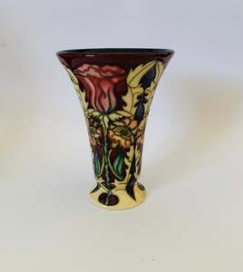 Moorcroft Masquerade design vase