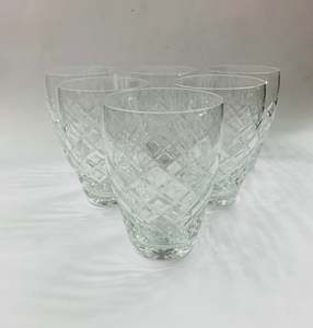 Set of 6 vintage crystal whisky tumblers