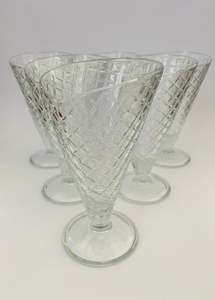 Set of Six Italian Sundae Glasses