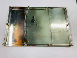 Silver Plate: Large silver plated serving tray