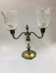 Candles: Silver plated vintage candle holder