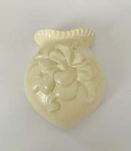 Crown Lynn Basket wall vase with a Flower