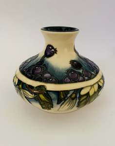 Ceramic Vases: Moorcroft Juneberry pattern vase