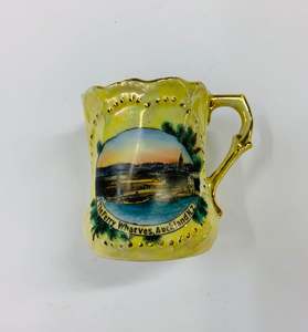 The Ferry Wharves Auckland souvenir jug
