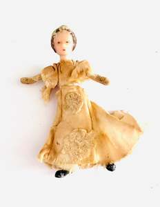 Handmade Miniature Doll with silk clothing