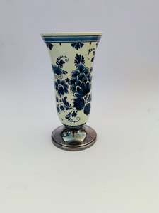 Ceramic Vases: Hand painted Delft vase