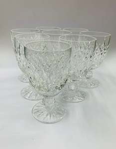 Glass Sets: Set 8 Waterford Crystal Boyne wine glasses